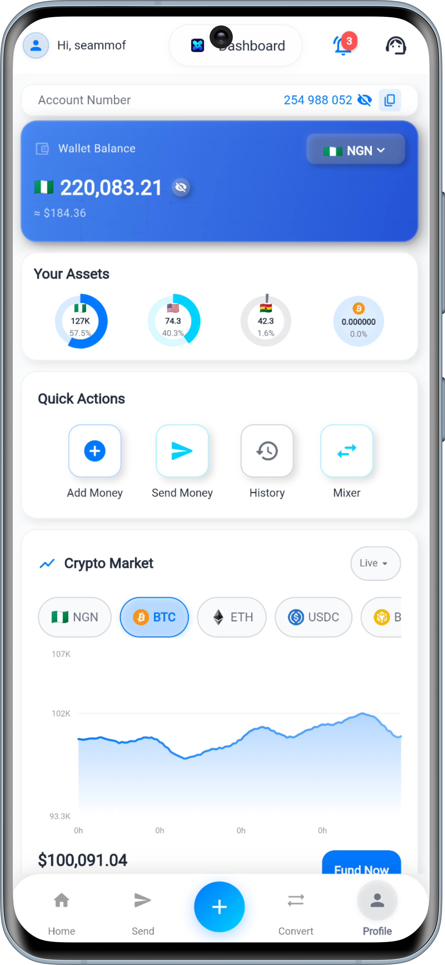 XFiat App Dashboard